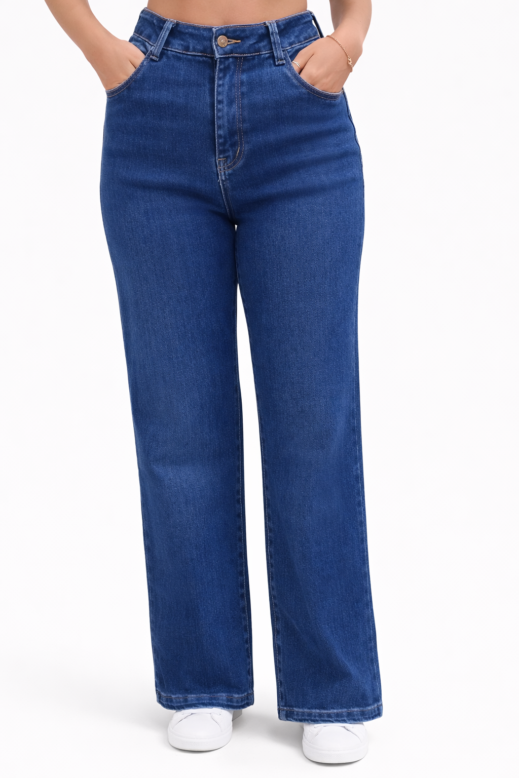 Jeans liso ancho