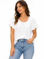 Blusa básica cuello redondo
