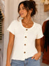 Blusa casual con botones frontales