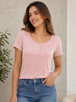 Blusa slim fit cuello redondo