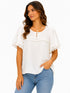 Blusa manga corta con detalle bordado