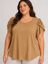 Blusa manga de tulipán talla plus