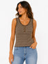 Body de tirantes henley de rayas