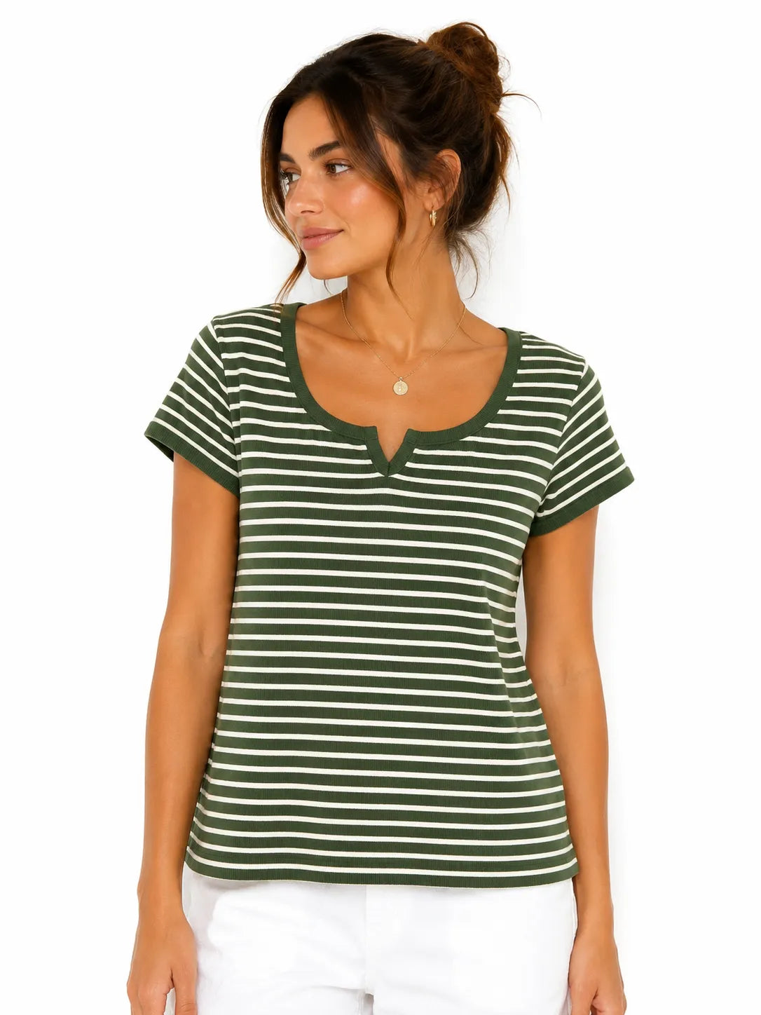 Camiseta cuello henley