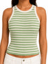 Blusa cuello halter de rayas