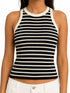 Blusa cuello halter de rayas