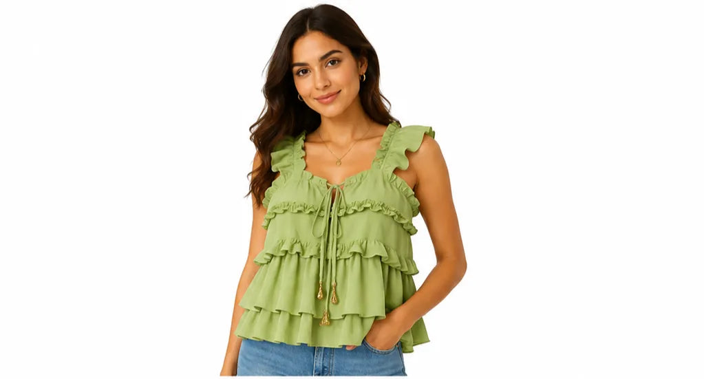 Blusa con volantes