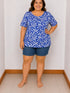 Blusa tela fría tropical talla plus