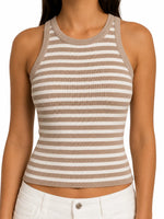 Blusa cuello halter de rayas