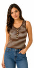 Body de tirantes henley de rayas