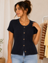 Blusa rib crop