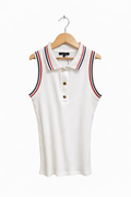 Blusa tipo polo sin mangas