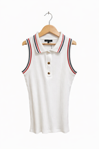 Blusa tipo polo sin mangas