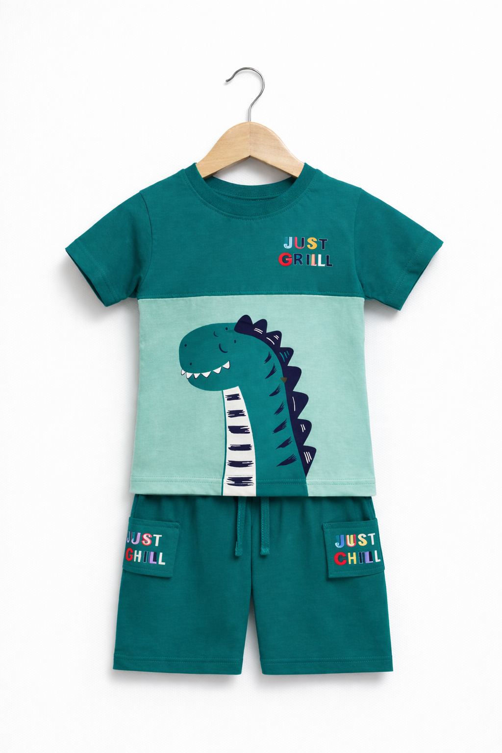 Conjunto niño de dinosaurio