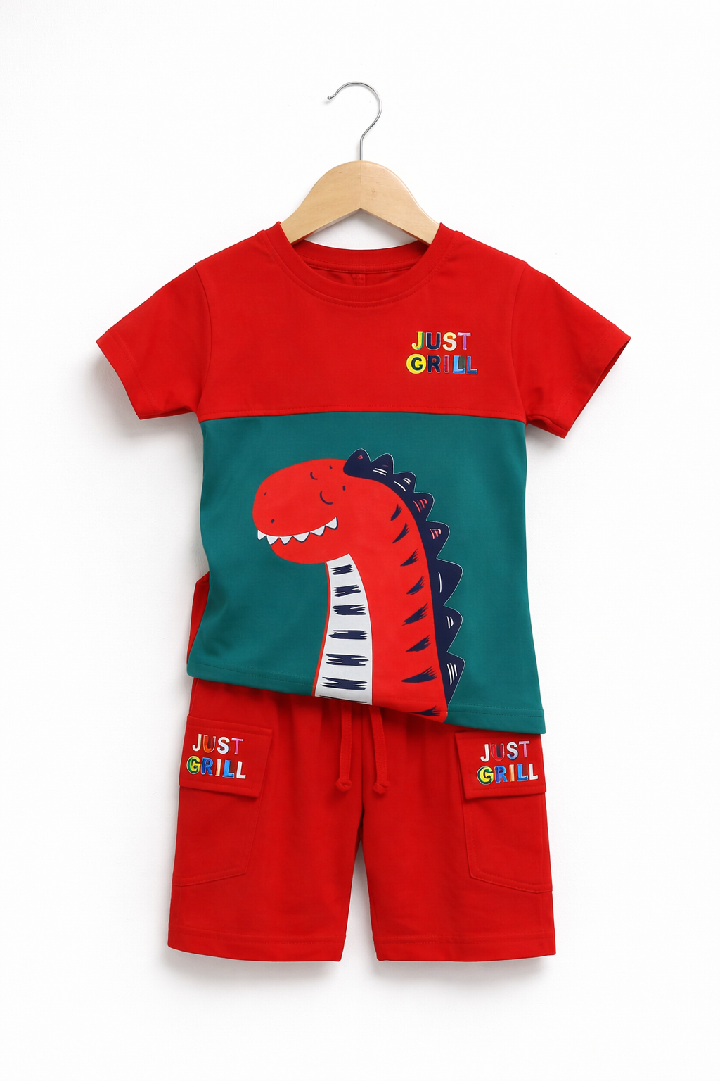 Conjunto niño de dinosaurio