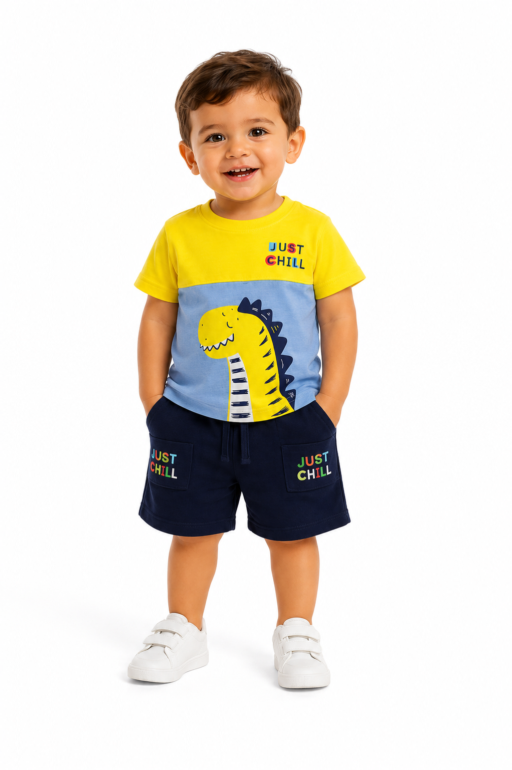 Conjunto niño de dinosaurio