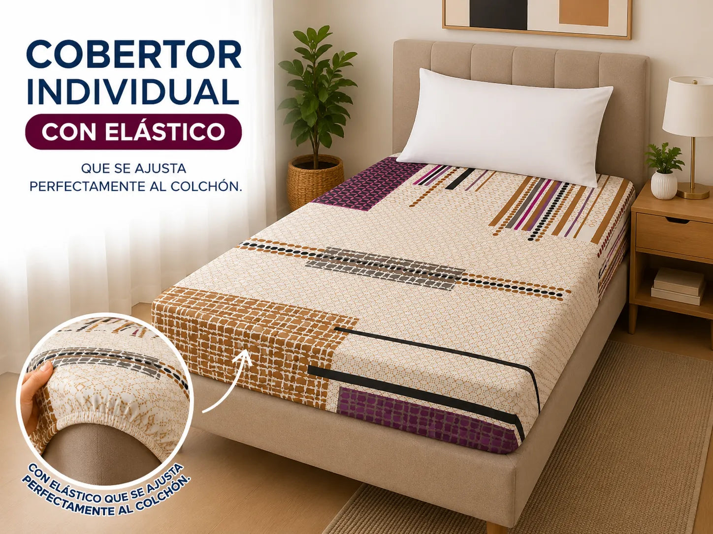 Cobertor rayas individual