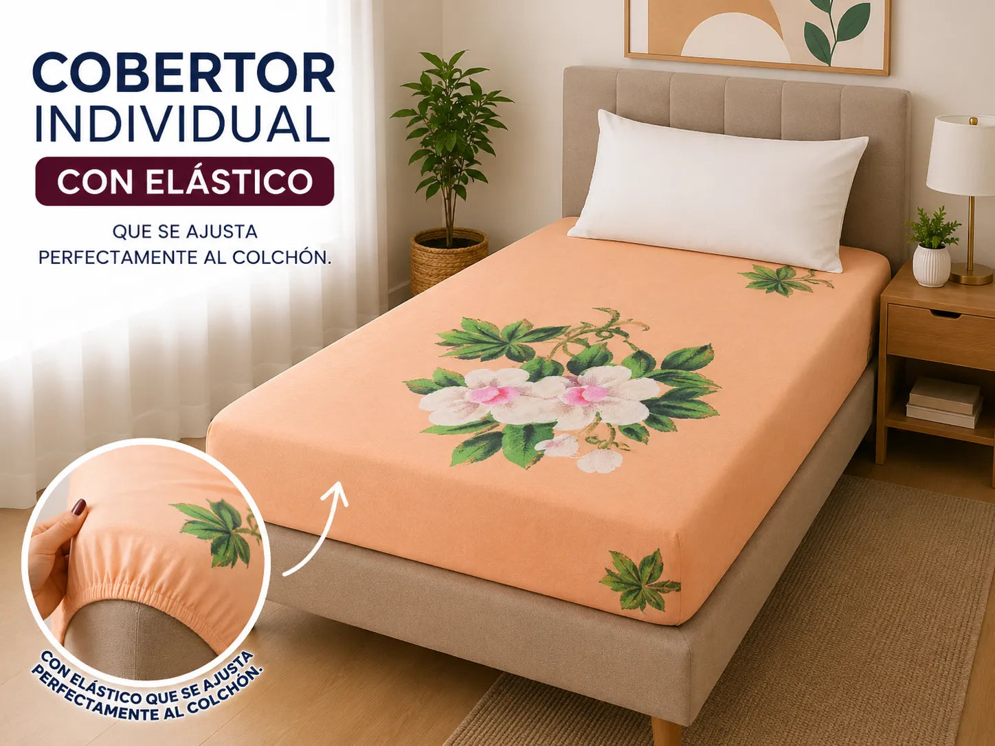 Cobertor de hojas botanicas