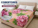 Cobertor matrimonial floral