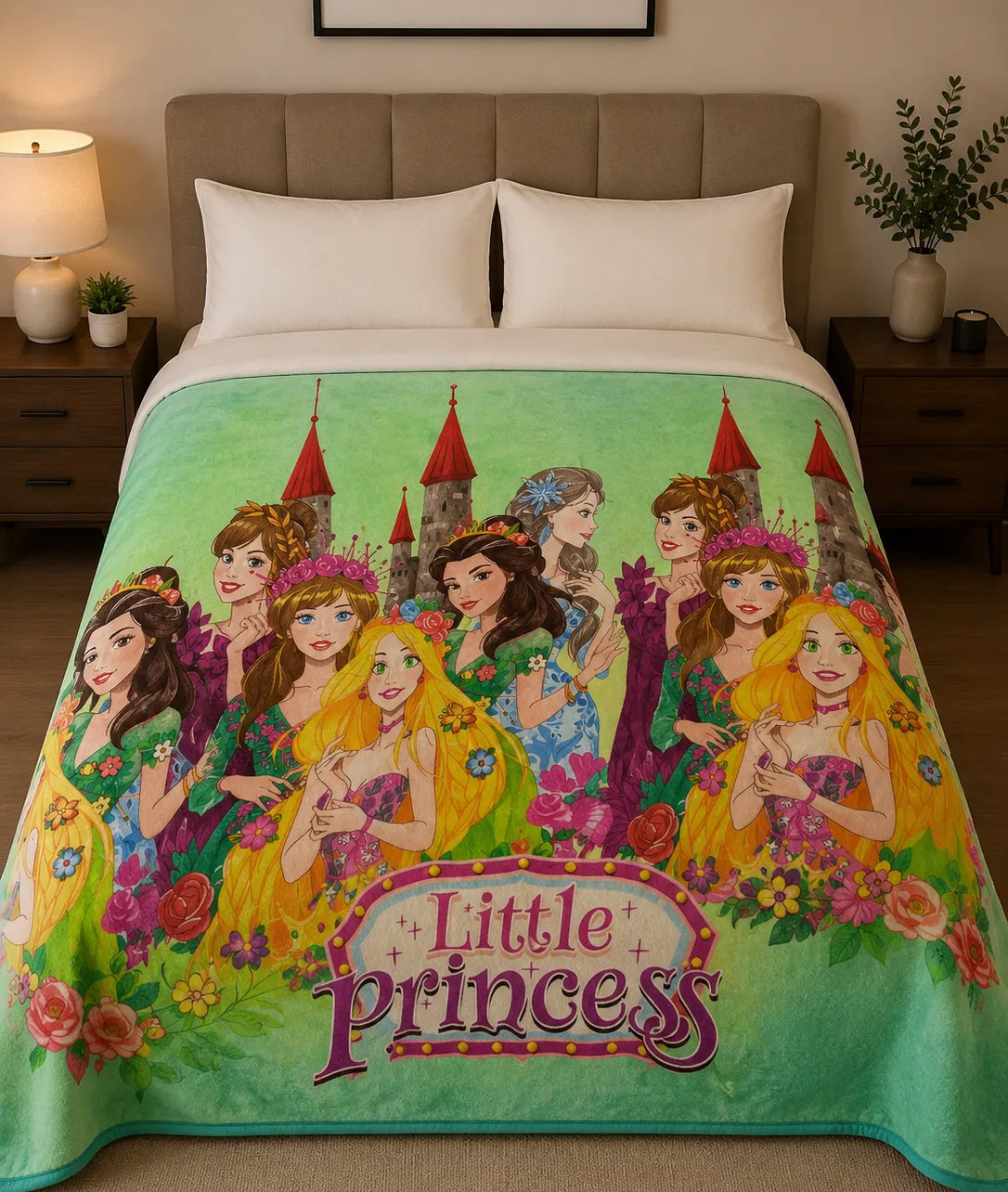 Cobija de princesas de castillo