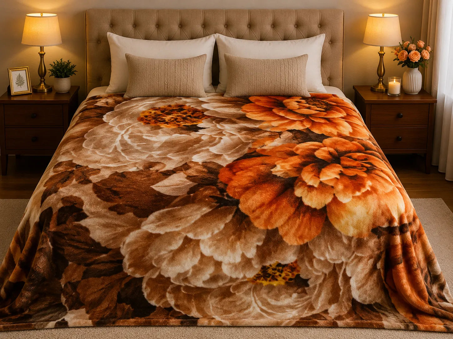 Cobija floral oro