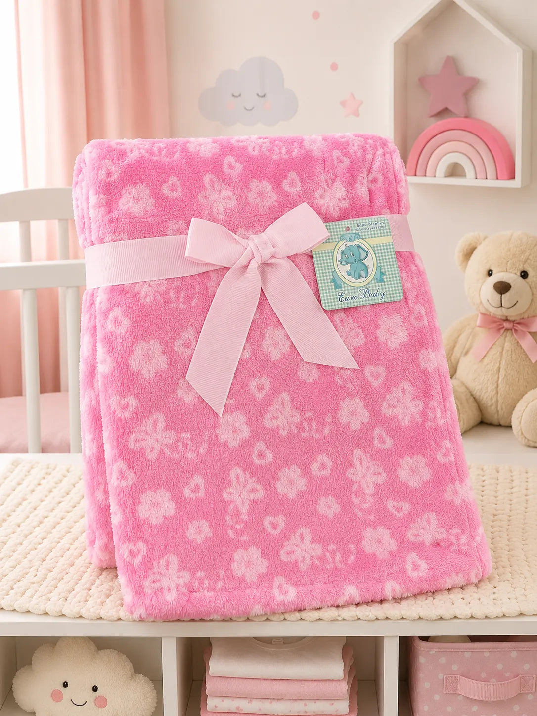Cobija de bebe de mariposas