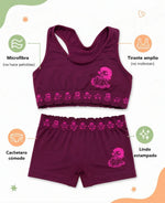 Conjunto ropa interior para niña microfibra