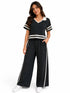 Conjunto casual de franjas