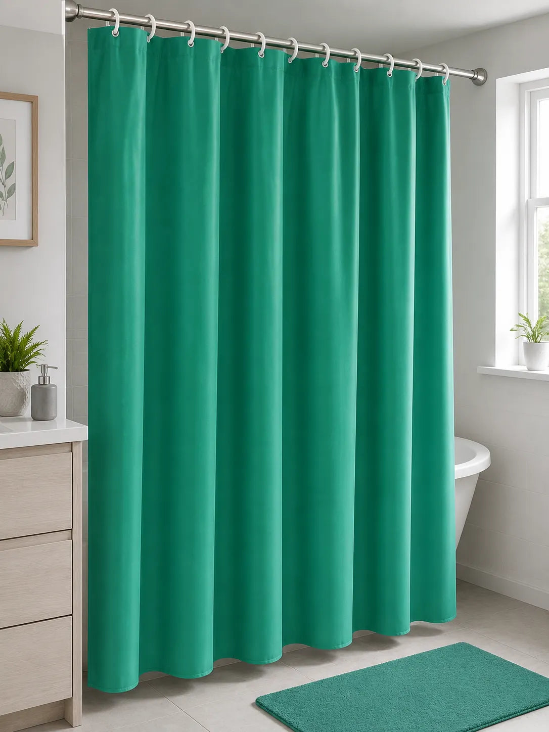 Cortina de baño lisa