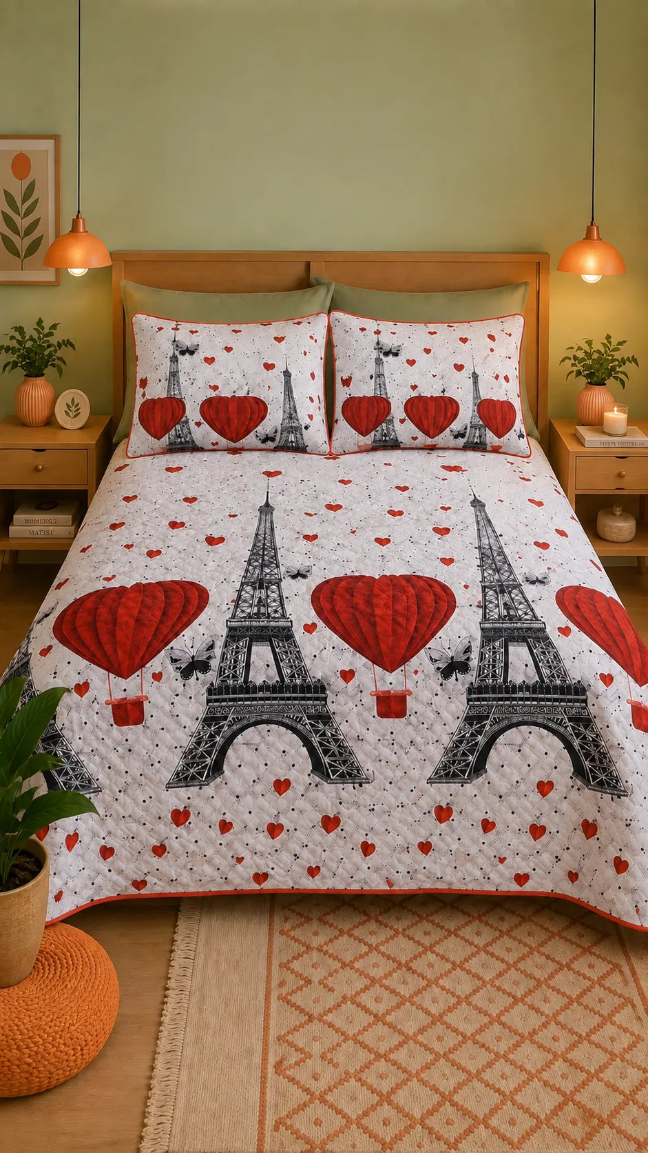 Edredón matrimonial estampado