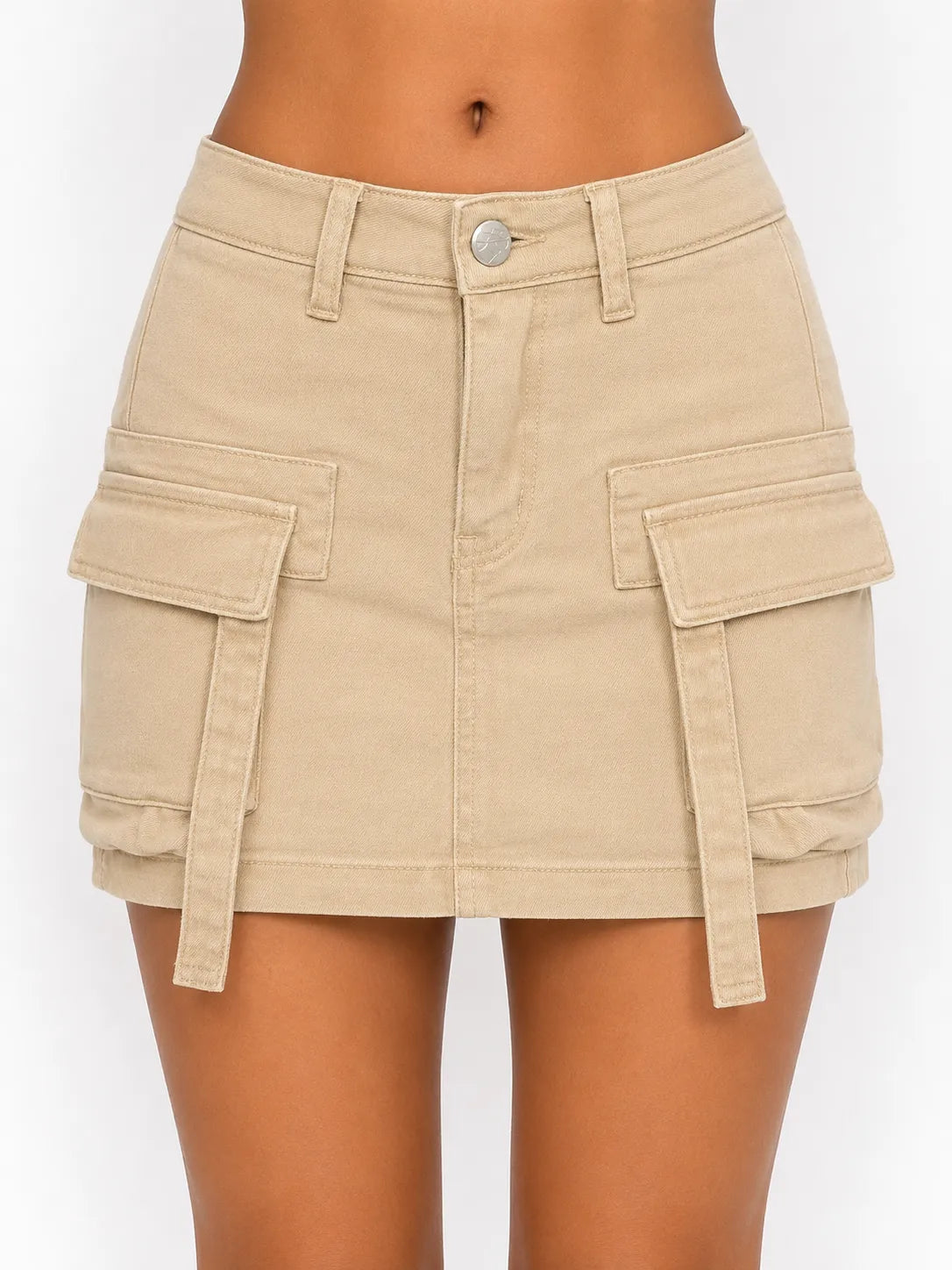 Minifalda cargo denim