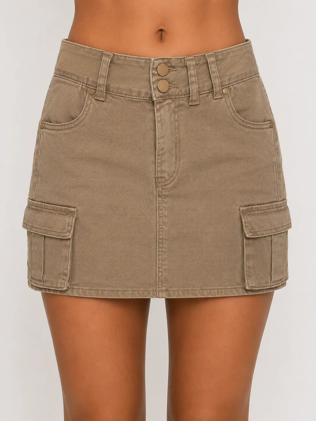 Minifalda cargo denim