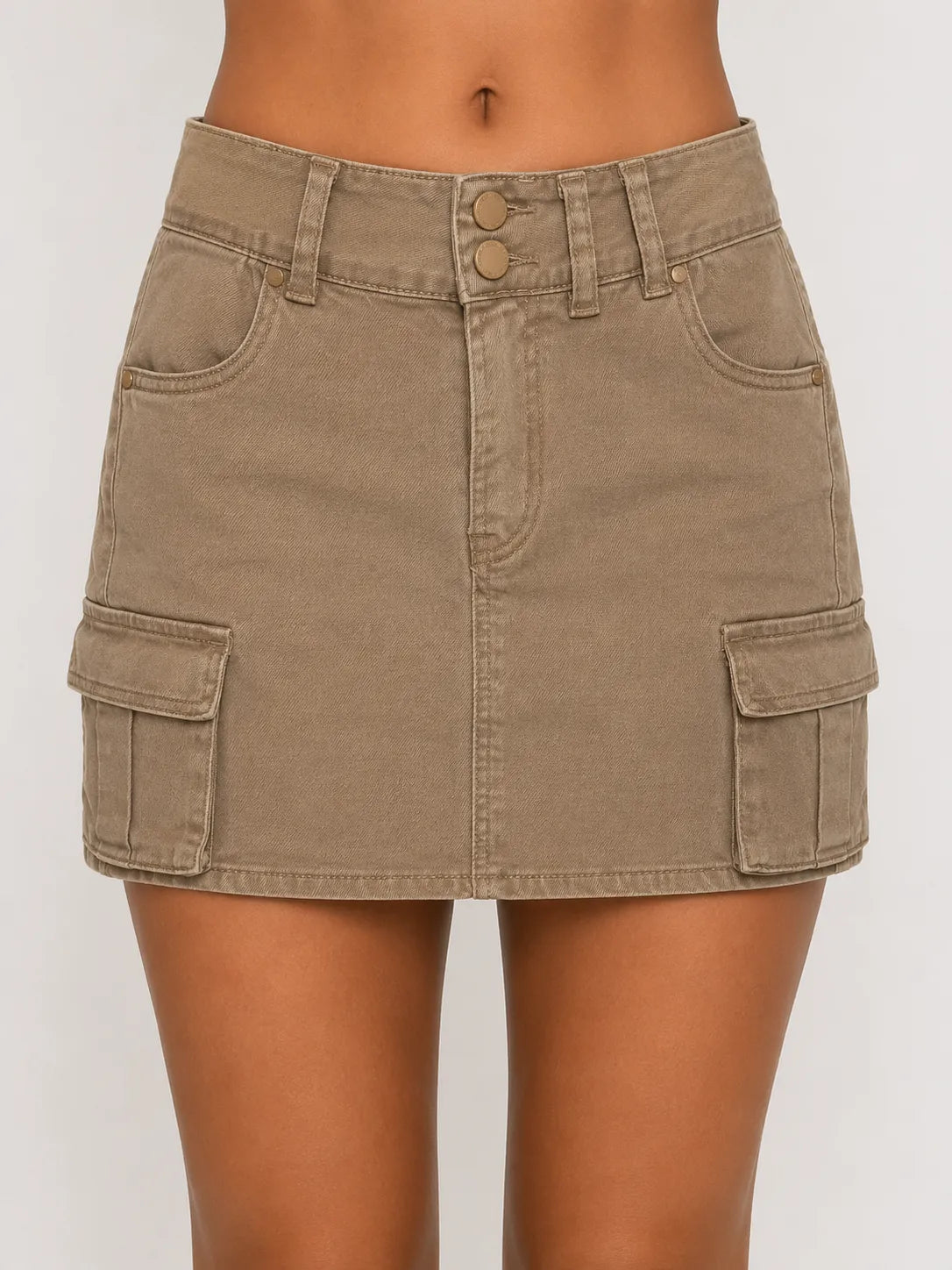 Minifalda cargo denim