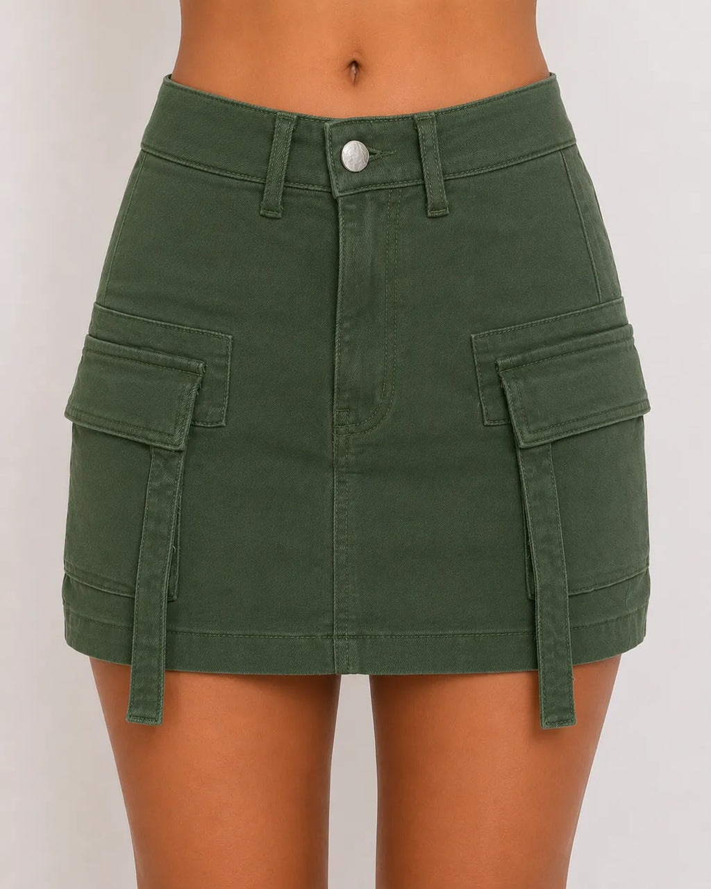 Minifalda cargo denim
