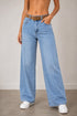 Jeans denim anchos tiro alto