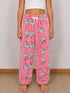 Pantalón de pijama de peluche para niña floral