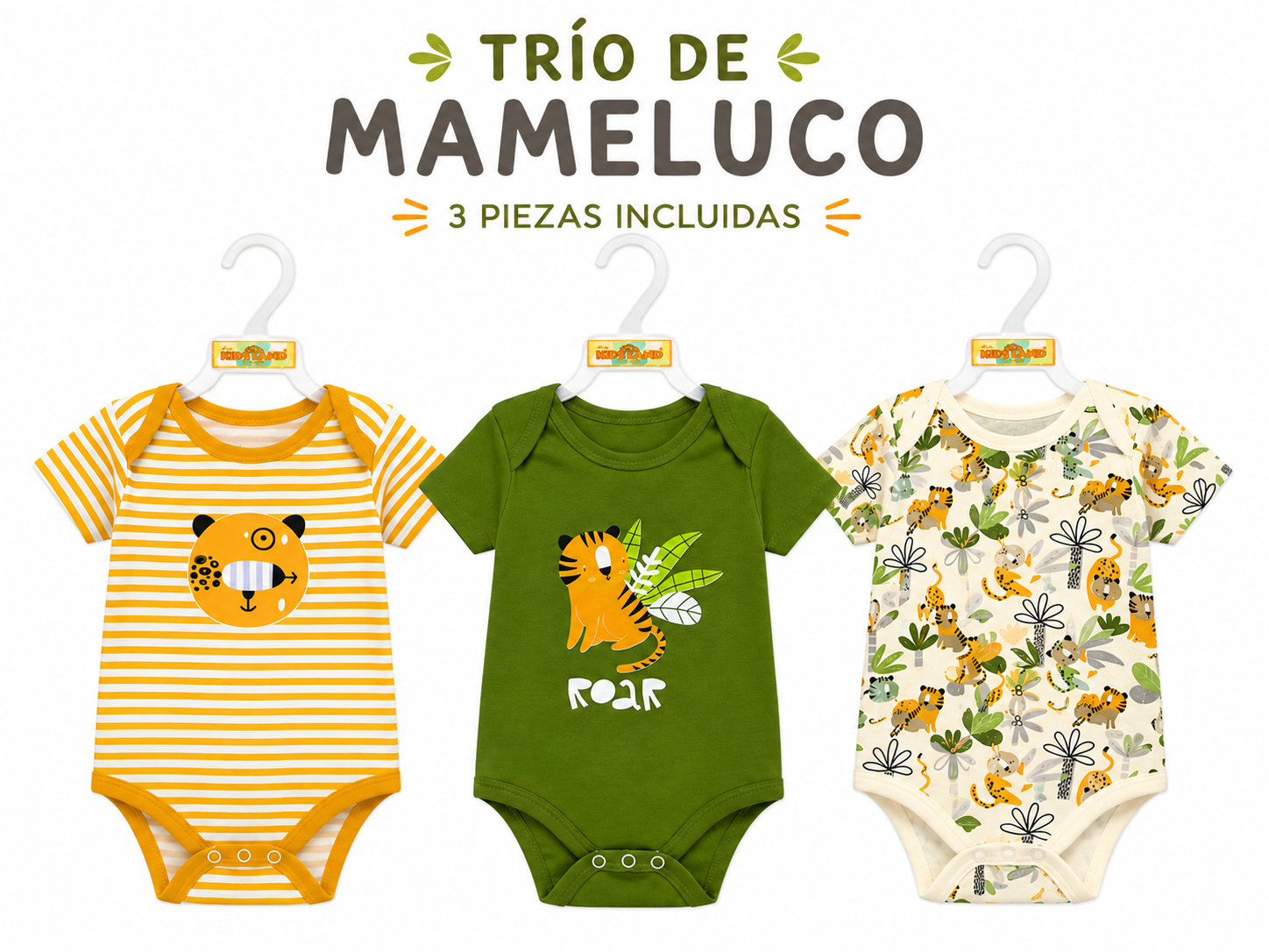 Trio de mamelucos tematica safari