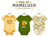 Trio de mamelucos tematica safari