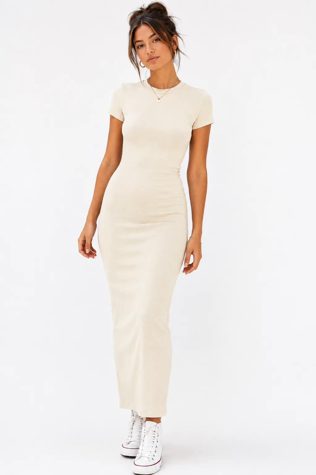 Vestido maxi slim fit