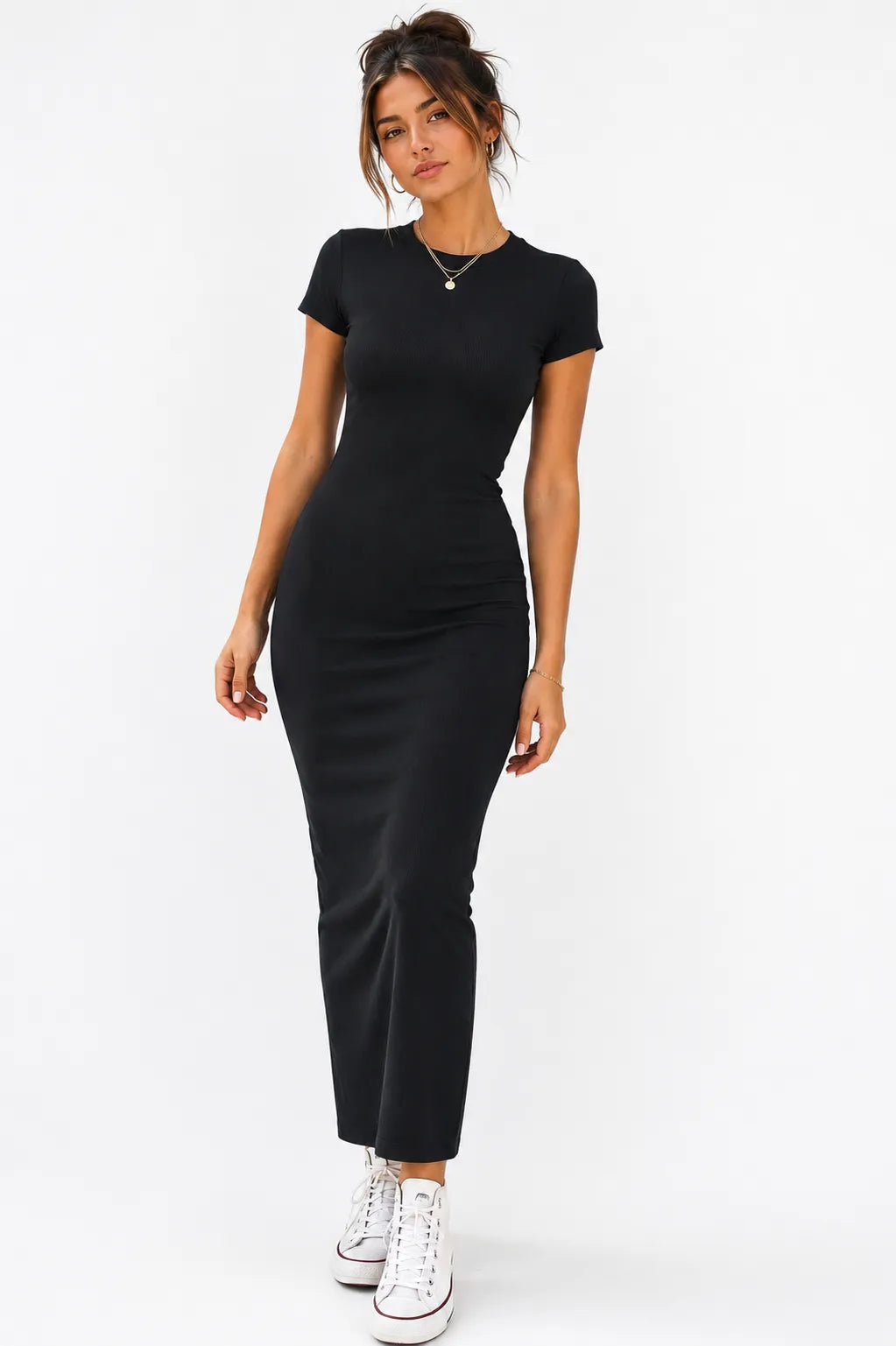 Vestido maxi slim fit