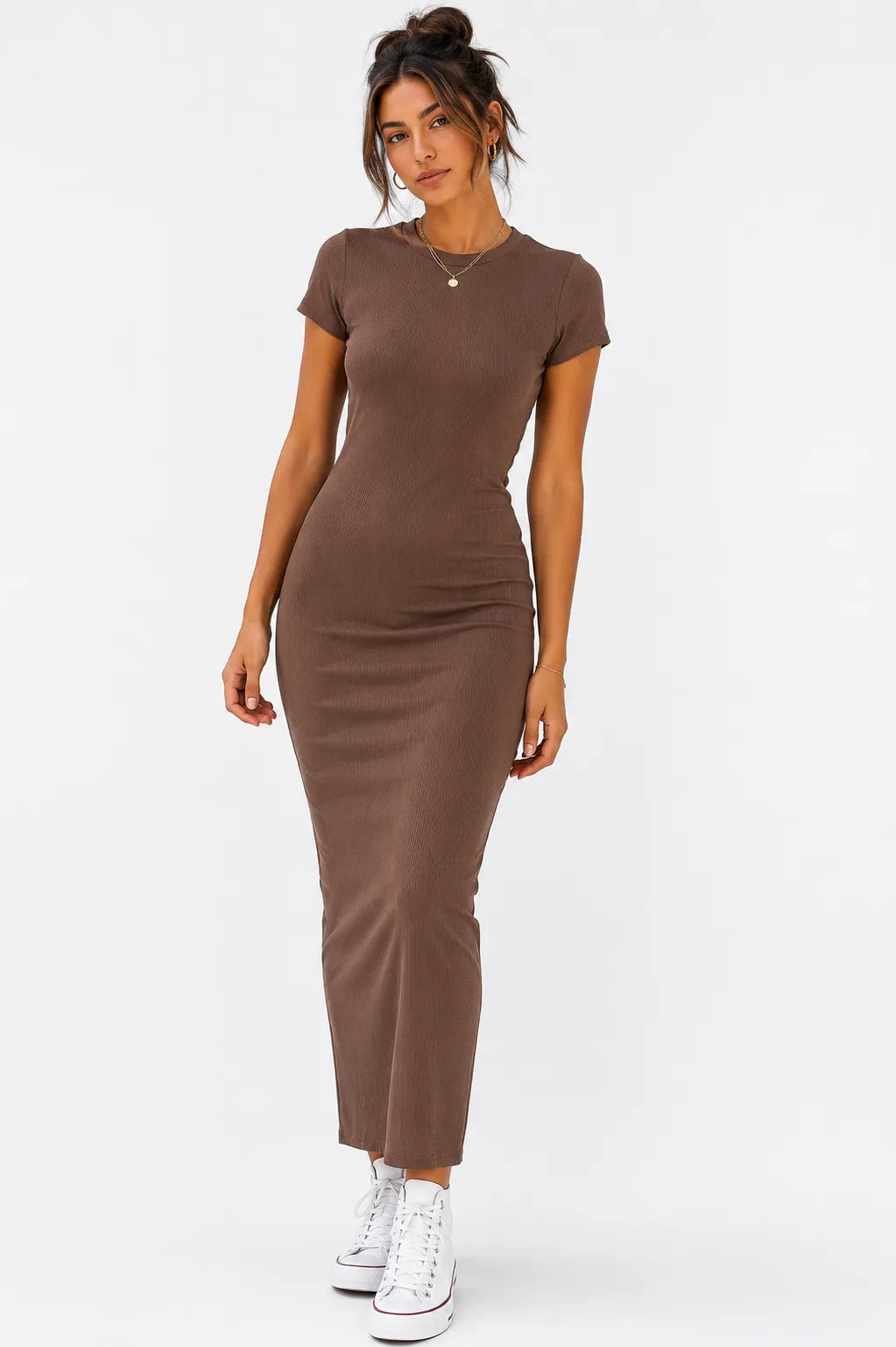 Vestido maxi slim fit