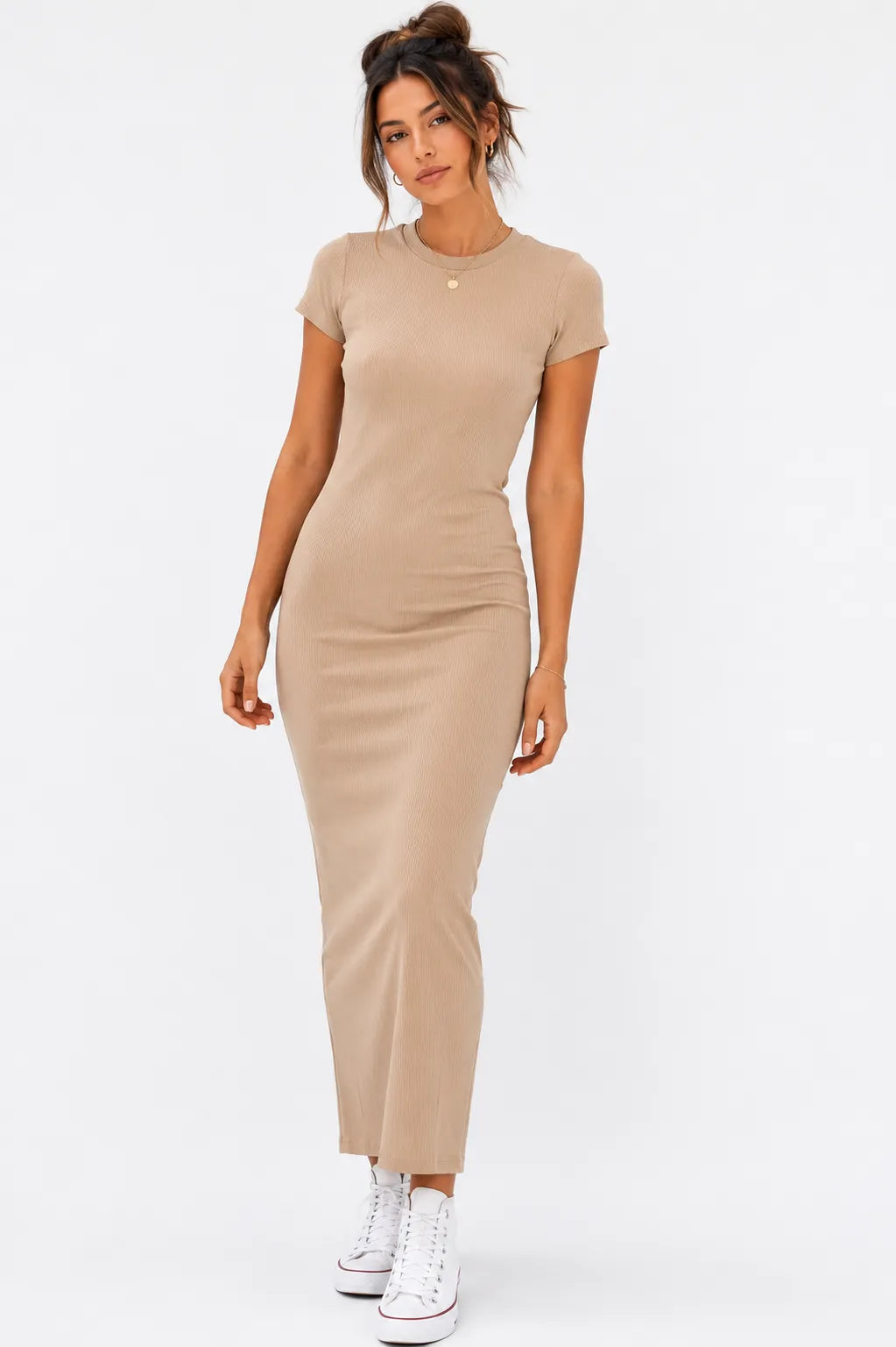 Vestido maxi slim fit