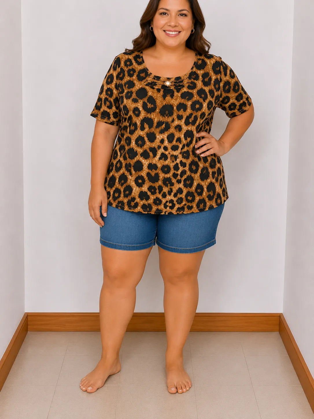 Blusa casual talla plus