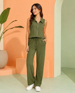 Conjunto sin mangas y zipper
