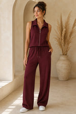Conjunto sin mangas y zipper