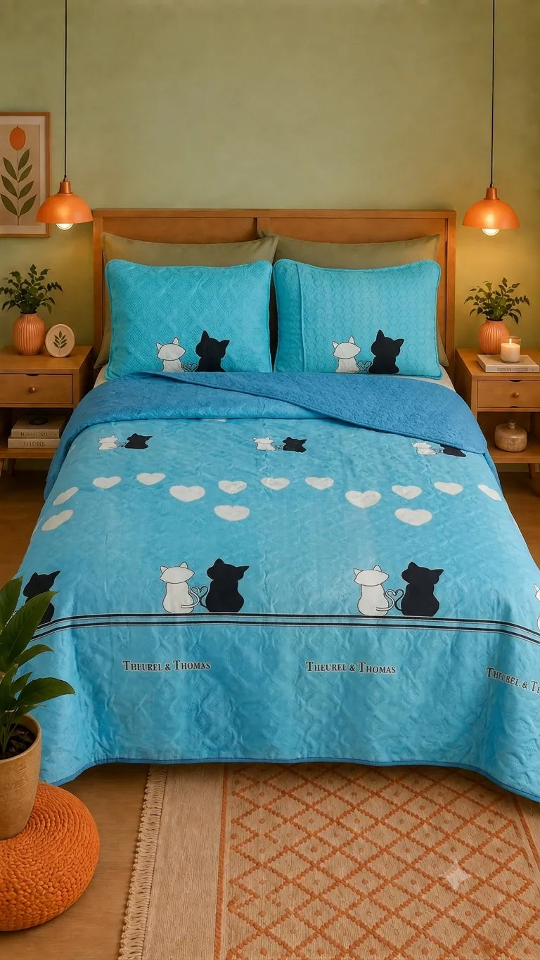 Edredón matrimonial estampado
