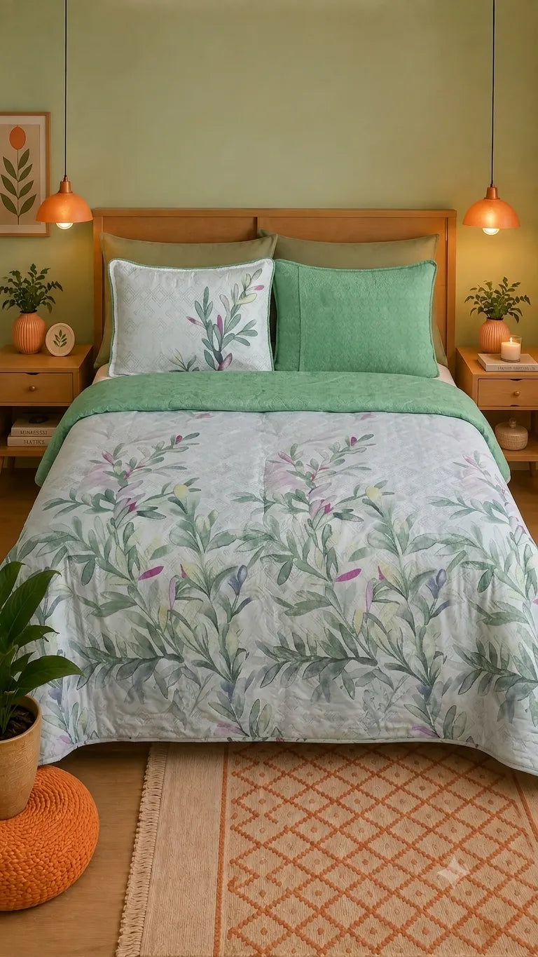 Edredón matrimonial estampado