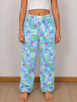 Pantalón de peluche niña celeste