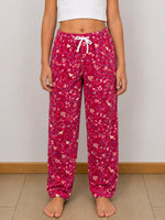 Pantalón de peluche diseño corazón, para niña