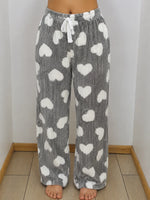 Pantalón de peluche corazón